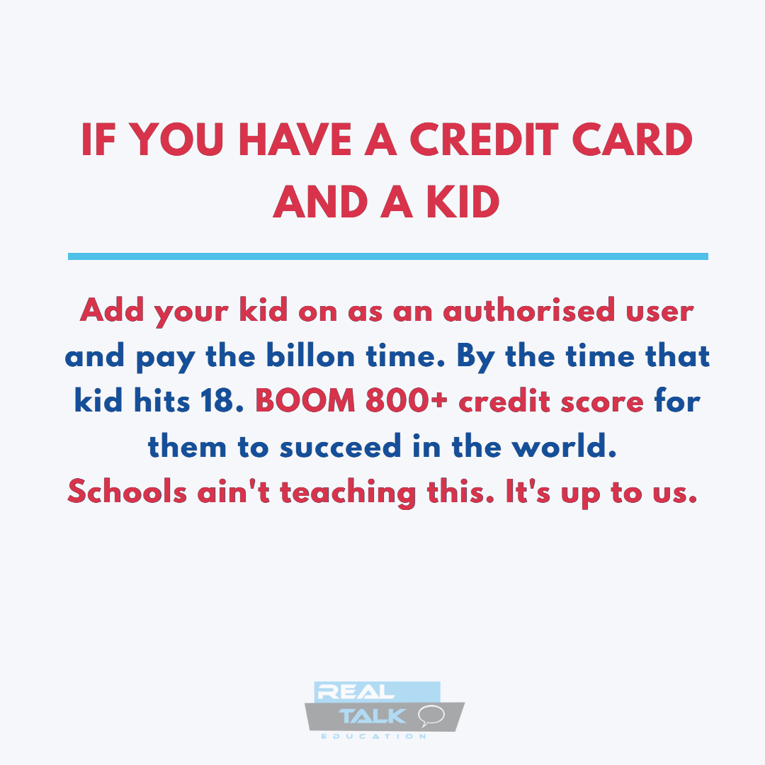 GREAT TIP if you have a credit card and kids????
.
#kids #credit #creditcard #parenttips #financetips #finance #personalfinance #creditscore #parent #parents #realtalk #realtalkeducation #kid