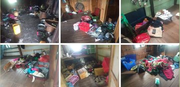 Newthit2's tweet photo. Military Terrorists stormed into the houses in #Htonkein village, #Mindat Tsp, Chin State, destroyed civilians' properties, and looted cash &amp; other valuable items on Aug 18 when the villagers are fleeing due to terrorists fired heavy artillery shells into the village.

#Aug19Coup https://t.co/TgkSGST3t5