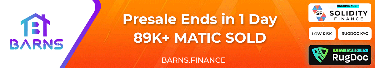 BarnsFinance's tweet photo. Hurry up, guys, The presale will END at 20th Aug, 12 PM GMT https://t.co/8RLtNt3T5F