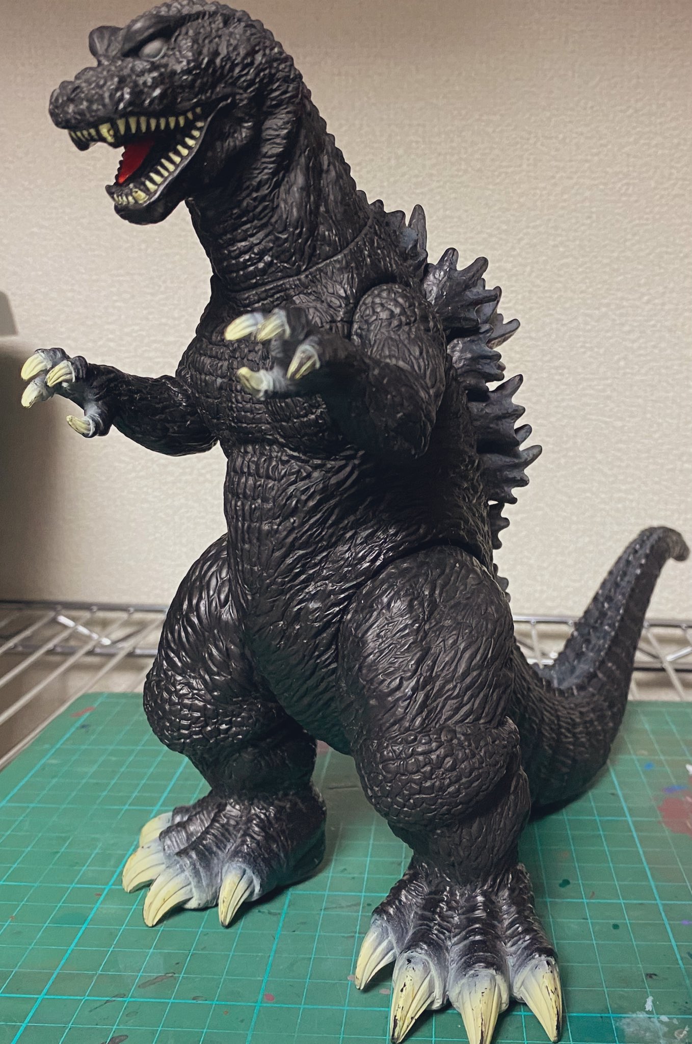 ゴジラ　2002 怪獣総攻撃　ソフビまとめ ゴジラ×メカゴジラ』ゴジラ（2002）のソフビフィギュアが「酒井