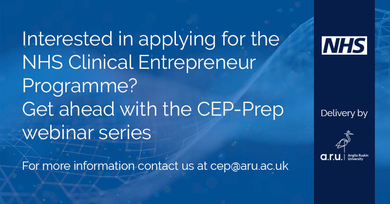 NHS Clinical Entrepreneur Programme (@nhs_cep) on Twitter photo Interested in applying for the NHS Clinical Entrepreneur Programme? Get ahead start with their CEP-Prep programme of webinars this September #innovation #training #webinar #NHSCEP #healthcareinnovation linkedin.com/company/clinic… <a href="/AACinnovation/">Accelerated Access Collaborative</a> <a href="/DrTonyYoung/">Tony Young</a> Interested in applying for the NHS Clinical Entrepreneur Programme? Get ahead start with their CEP-Prep programme of webinars this September #innovation #training #webinar #NHSCEP #healthcareinnovation linkedin.com/company/clinic… <a href="/AACinnovation/">Accelerated Access Collaborative</a> <a href="/DrTonyYoung/">Tony Young</a>