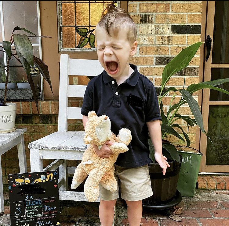Rebelsportpsych's tweet photo. ⁦@RobinMeade⁩ #firstdayofschool Steele May feel@some type of way about PreK! #meEveryMonday https://t.co/1B47mEIVIp