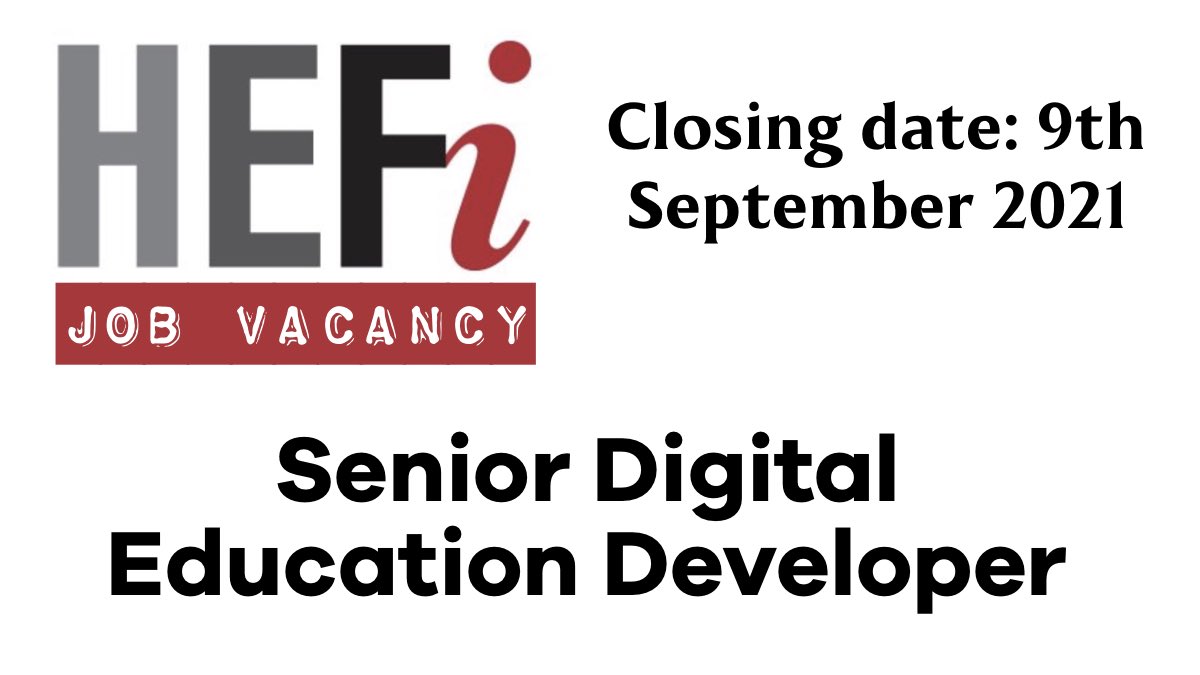 #JobVacancy Senior Digital Education Developer - Grade 7 <a href="/unibirmingham/">Uni of Birmingham</a> (Social Sciences)

Do you have a passion for learning and teaching working as part of a multidisciplinary digital education team in addressing the university’s strategic ambition? 

bham.taleo.net/careersection/…