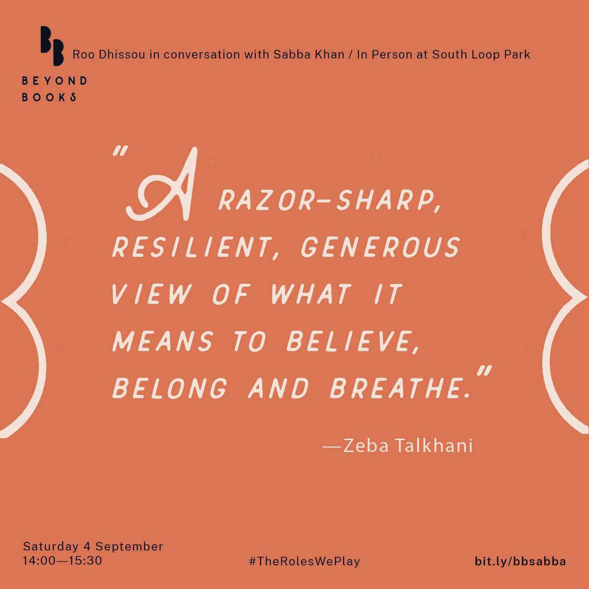 There’s been so much praise for #TheRolesWePlay (&amp; rightly so!). Love this from @ZebaTalk! There’s so much to unpack in this book, from @sabbakhan_’s life experiences &amp; journeys to the most beautiful illustrations. #BeyondBooks bit.ly/bbsabba