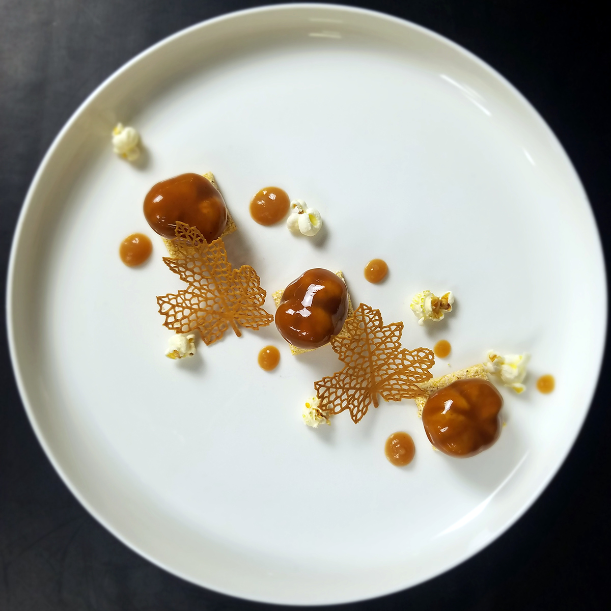 Foie gras with chestnut, pop corn nougatine. Cooked foie gras in cloth    
–
Foie gras à la châtaigne nougatine de pop-corn. Foie gras cuit au torchon
.
#gastronomicom #frenchculinary #frenchcooking #frenchcuisine #frenchcookery #culinaryschool #learntocook #foiegras