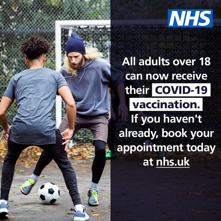 If you haven't had your COVID-19 vaccine yet, you can still book an appointment. 

Go to nhs.uk/CovidVaccine to book today.
