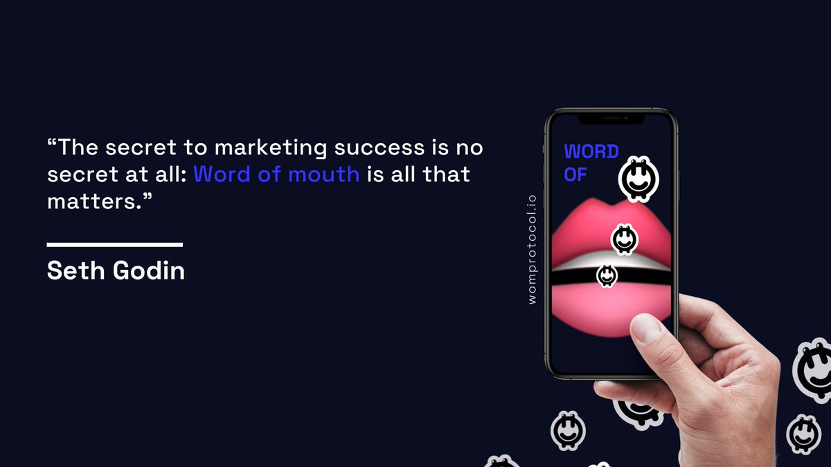 🔥 Make them talk...The WOM Protocol incentivizes user-generated #wordofmouth and lets brands tap into this powerful marketing force! #digitalmarketing #wordofmouth