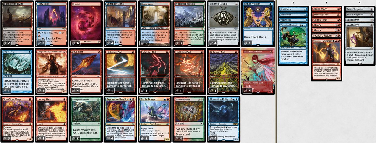 spellvine's tweet photo. So far the season has been treating me well (lots of 4:1's/3:2's and a 3:2 in the Modern LCQ recently if I didn't miss anything else). No 5:0's yet, but also no 2:3's or worse, so I'm happy!
I'll be streaming today (6 pm CEST), so join me as I earn my first 2:3/1:4 of the season! https://t.co/RP3rhvIPe5