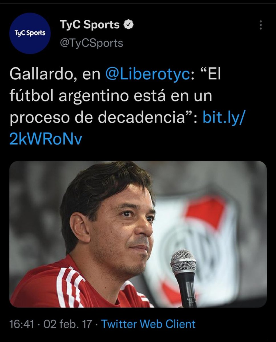 juancortese's tweet photo. Declaraciones de Gallardo en febrero 2017 y junio 2020. Cuando lo decía él "lloraba" y ahora parecen "llorar" todos. https://t.co/JzFkAeY5IL