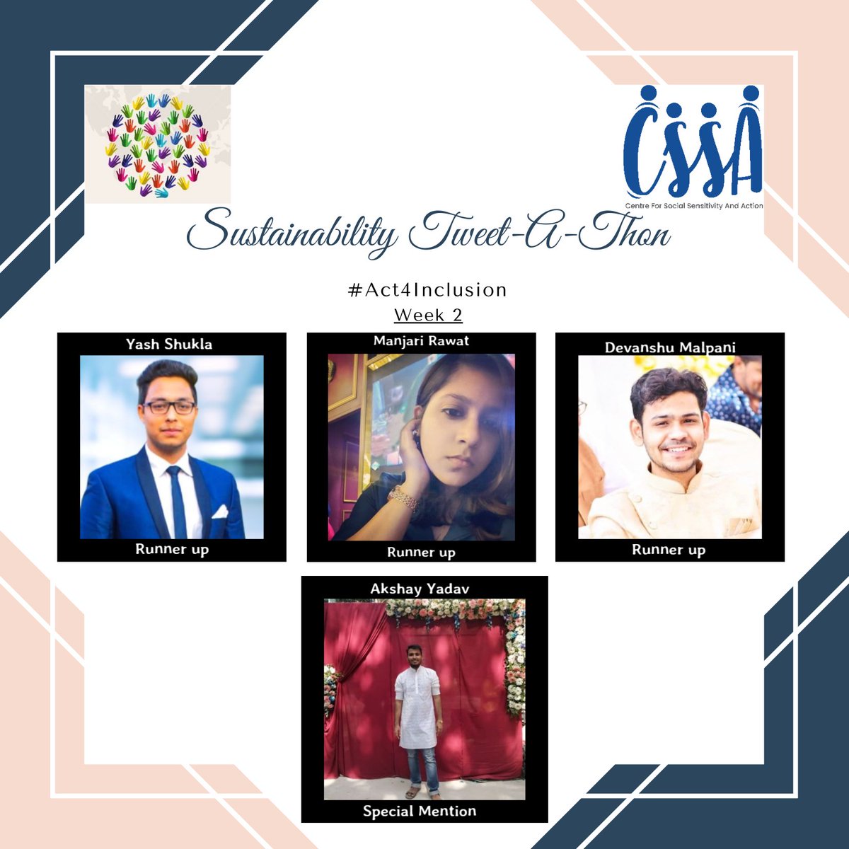 SC,ST&D&I_GIM (@scstdi_gim) on Twitter photo Kudos to all the students who shared valuable insights as part for #Act4Inclusion. We congratulate the runner up <a href="/Shuklayash14/">YASH SHUKLA</a> <a href="/ManjariRawat03/">Manjari</a> <a href="/Its_Devanshu/">Devanshu Malpani</a> and special mention of <a href="/AkshayY12809906/">Akshay Yadav</a>. Keep tweeting for #Act4Empathy Kudos to all the students who shared valuable insights as part for #Act4Inclusion. We congratulate the runner up <a href="/Shuklayash14/">YASH SHUKLA</a> <a href="/ManjariRawat03/">Manjari</a> <a href="/Its_Devanshu/">Devanshu Malpani</a> and special mention of <a href="/AkshayY12809906/">Akshay Yadav</a>. Keep tweeting for #Act4Empathy