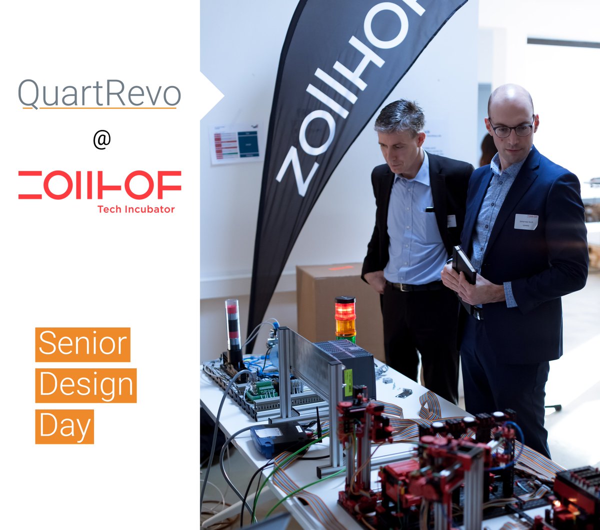 #tbt: „Die neuesten Technologien, Lösungen und Business Cases kennenlernen“ – unter diesem Motto stand der Senior Design Day 2017 im <a href="/zollhofHQ/">ZOLLHOF</a>. QuartRevo und Zollhof verbinden die gleichen Wurzeln als Spin-off der <a href="/UniFAU/">FAU Erlangen-Nbg</a>. 
#quartrevo #industrie40 #digital #innovation #pid4cps
