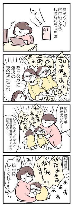 先日の夜泣き対応日記です 