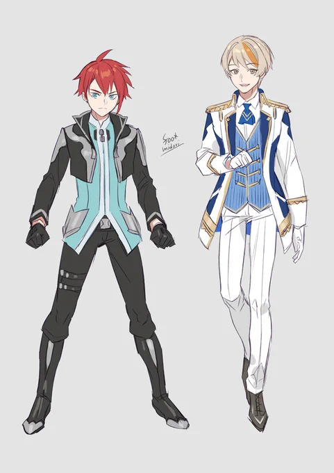 キャラデザ練習
黒っぽい異世界転生と
白っぽいアイドル 