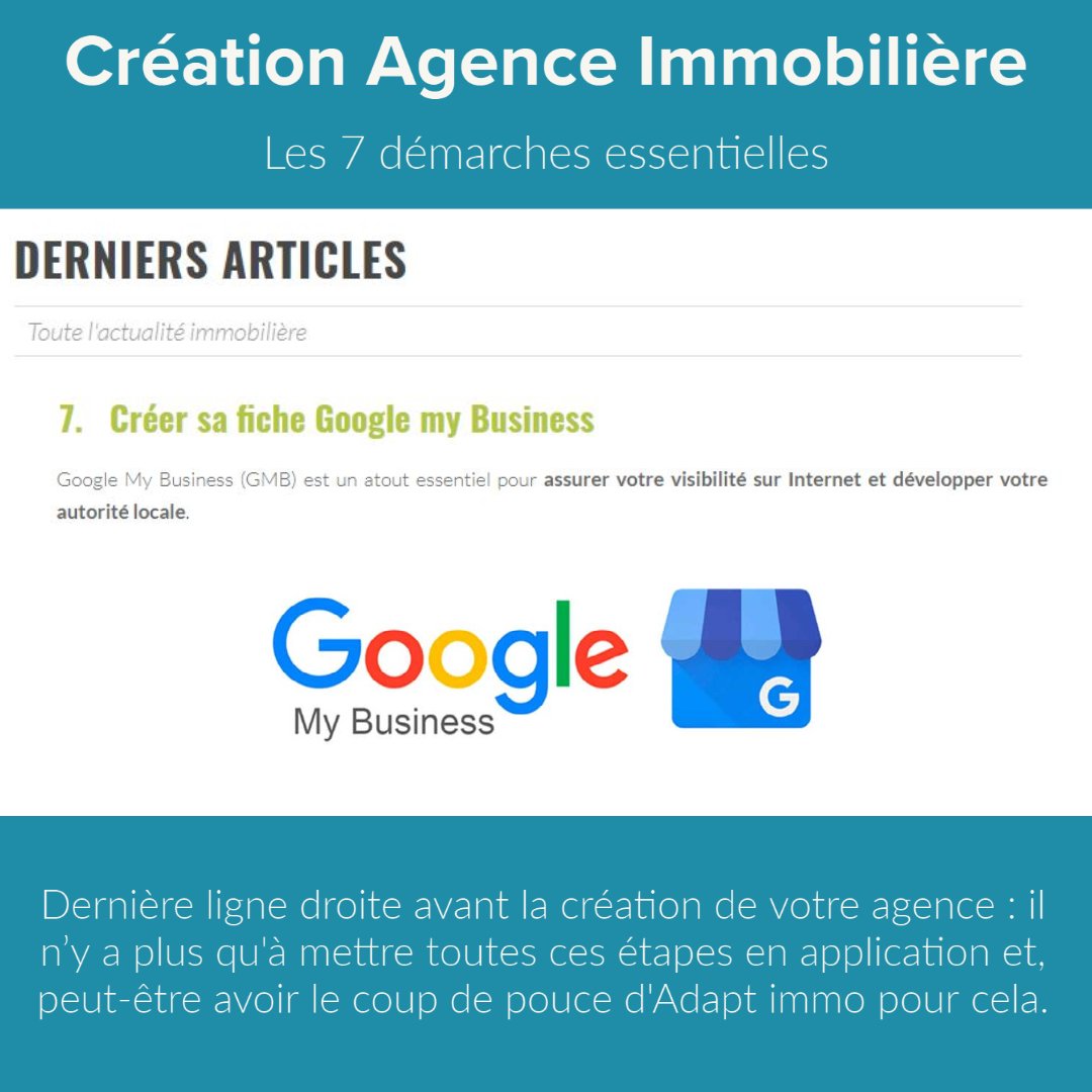 CRÉATION AGENCE IMMOBILIÈRE : 7 DÉMARCHES (SOUVENT OUBLIÉES) 

Adapt immo vous accompagne dans la création de votre agence
buff.ly/3iXmstq

Rendez-vous la semaine prochaine pour la suite.