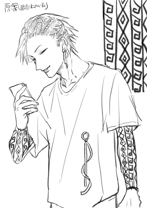 #orikoに創作させるシート
ジュリさん(@JU_RI_09 )が送ってくださったシートをもとに創作しました!なんだか怪しい雰囲気の少年です。基本人のこと信用してなさそう。 