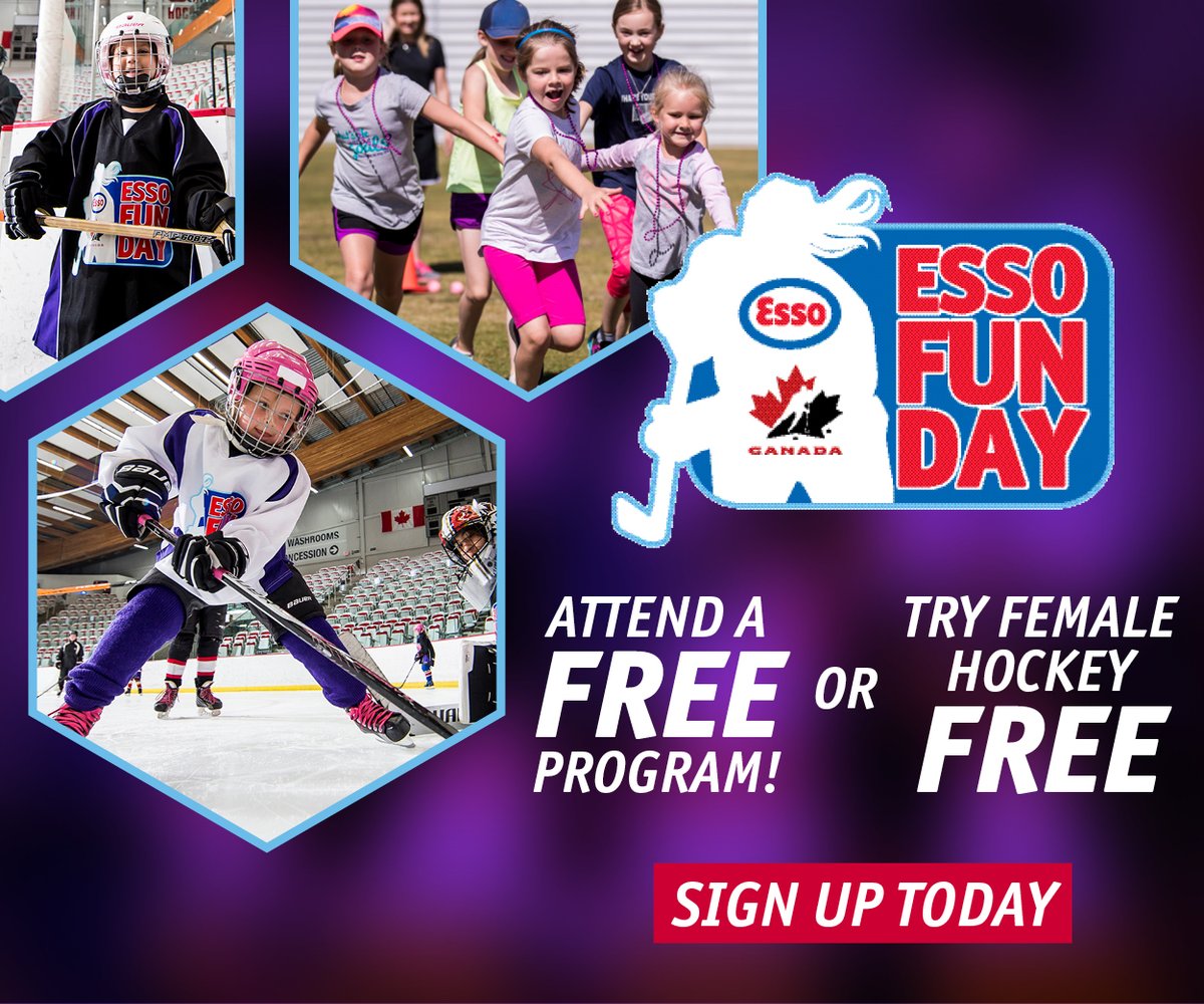 hockeynl1935's tweet photo. Interested in trying hockey for the first time? Our upcoming #EssoFunDays program is a great way to learn in a safe, inclusive and fun atmosphere. To learn more:
🔗https://t.co/dayM7hsUgs https://t.co/j2qGqafe4T