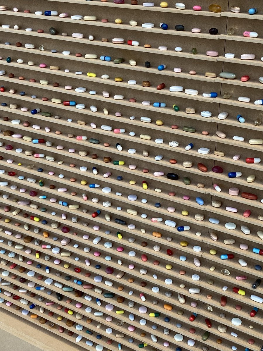 Damien Hirst ศิลปินที่หลายๆคนอาจจะเคยได้ยินชื่อเสียงจากการเป็นที่ถกเถียงในสังคม ไม่ว่าจะเป็นเรื่องการเอาสัตว์ทั้งมีชีวิตและตายแล้วมาเป็นส่วนหนึ่งในงาน หรือความบ้าบิ่นของการออกมาเปิดประมูลงานตัวเอง(ซึ่งเป็นการตัดหน้าแกลเลอรี่) แต่พอได้มาเห็นกับตาจริงๆก็คืออึ้ง+แอบขนลุก