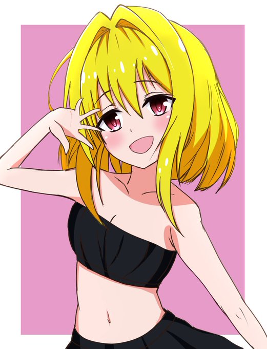 #金色の闇
#ToLOVEる  
毎日ヤミちゃん描けたら描く19日目

ロリって感じで(*'ω`) 