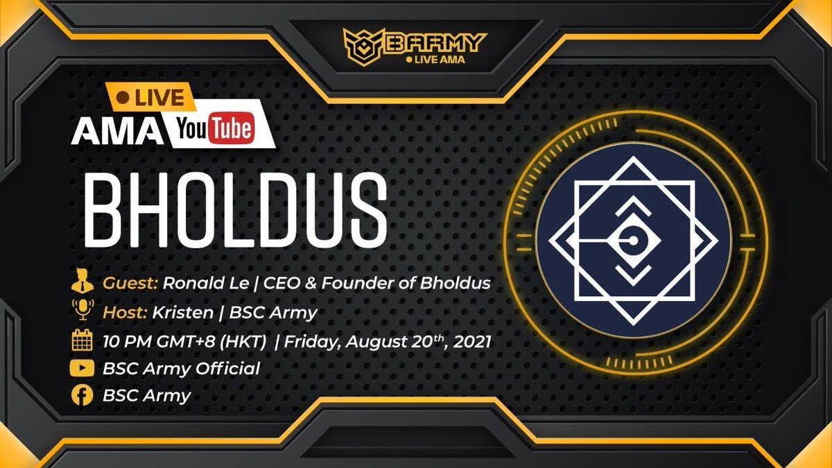 BARMYGROUP's tweet photo. .@BARMY_Official and @bholdus will co-host a live #AMA!

$100 USDT #giveaway for 5 people pre-AMA 🎁🎁

Rules:
- Complete 4 steps in the picture 👇🏻
- RT
- Cmt proof &amp; tag 3 friends

YT link: https://t.co/5hbZUBk4Dz https://t.co/82l30DROtv
