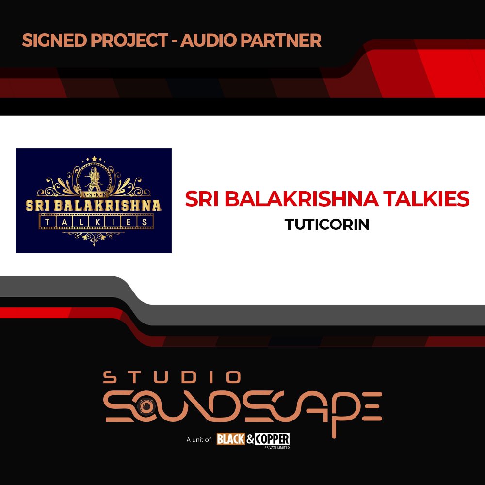 studio_scape's tweet photo. Proud to be associated with Sri Balakrishna Talkies - Tuticorin @rdramaiah
#Audio #dolbyatmos #2Screens https://t.co/zlW9tIZ7g4