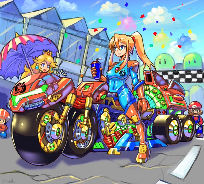 #バイクの日
わぁ〜いバイクの日ダァ!
っちゅう事でニンテンドーヒロインでバイク。 