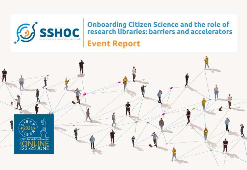 INOSproject's tweet photo. The INOS Project was featured in the #SSHOC workshop, 'Onboarding #CitizenScience and the role of research libraries: barriers and accelerators', which took place during the @LIBEReurope 2021 Annual Conference. The event report is now available here: https://t.co/5BwZIOwX16 https://t.co/EYLjs9XjMm