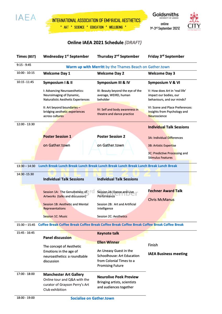 We will soon be sending out the full programme to all conference attendees. In the meantime, here is an overview of the fantastic programme we have lined up!