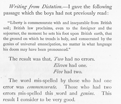 smcarchives's tweet photo. How are your Dictation skills? Here is an example from an inspection of Daniel Stewart's in 1868 for boys of 13 years old. https://t.co/FlcrKKDeqn