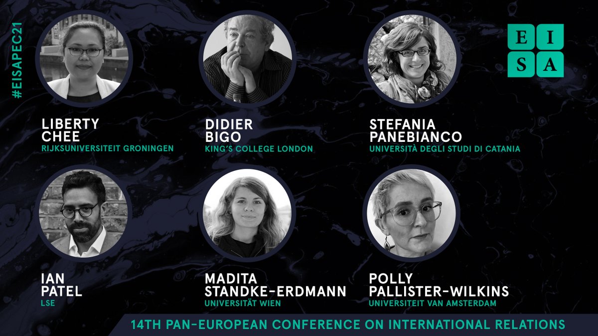 'Migration: Utopias and Dystopias' — #EISAPEC21's first plenary session on September 14th will feature @PollyWilkins @LibertyChee @erdfraeuleinMa, Didier Bigo, Ian Patel and Stefania Panebianco.