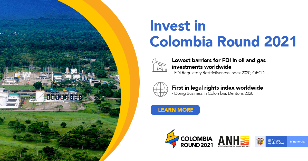 PetroleumEcon's tweet photo. @ANHColombia Colombia Round 2021 offers attractive terms for oil and gas investments
#RondaColombia2021 #OilandGas #Colombia #oilandgasinvestment #licensinground #oilandgasnews #oilandgasexploration #bidround

https://t.co/cuVmryIsnQ https://t.co/LLOFIx7ORi