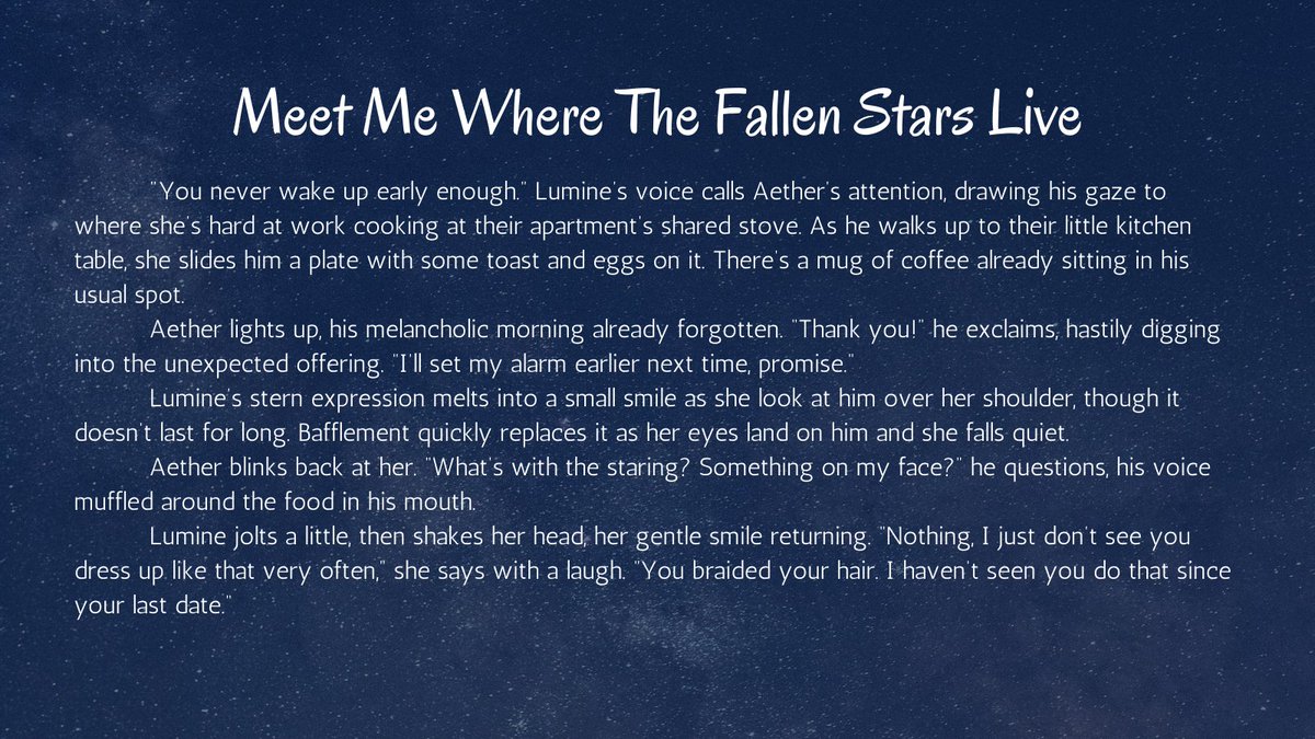 Chapter 2 of my #xiaoaether reincarnation AU fic is now up! This time we get to focus a little on Aether. Link to the chapter is in the replies!
#xiaother #xiaoae