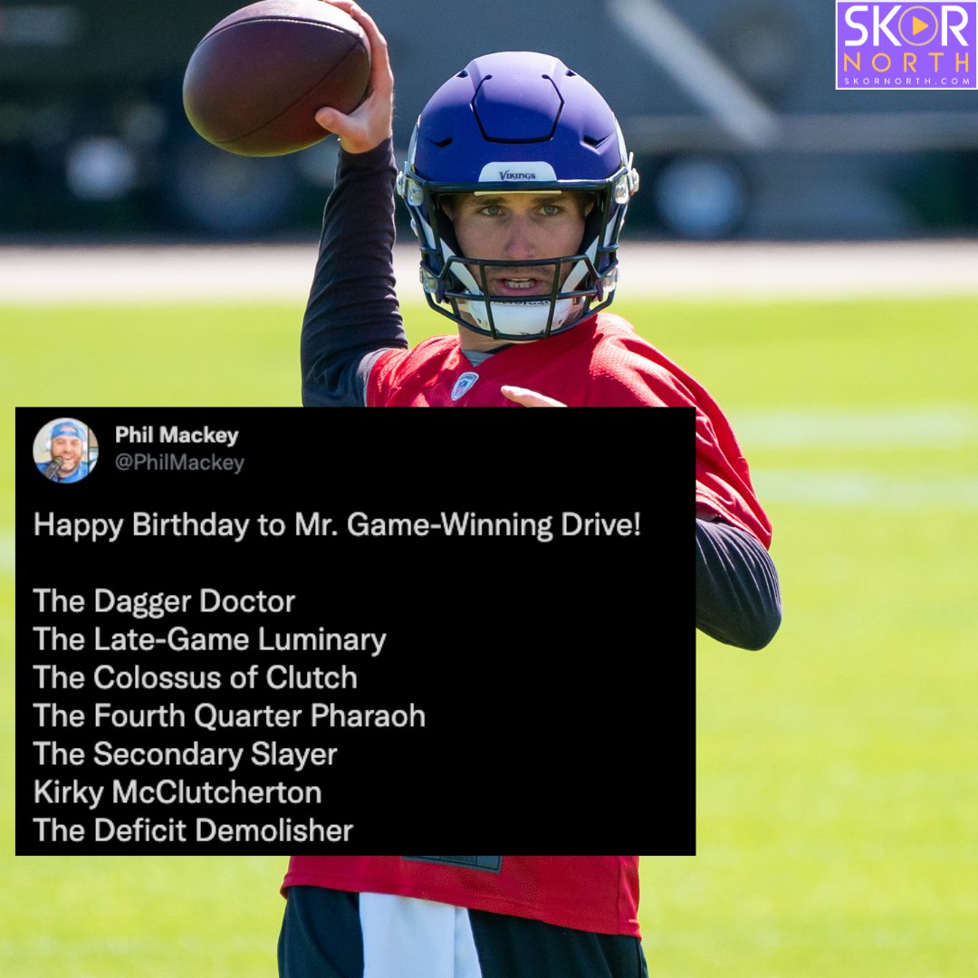 HAPPY BIRTHDAY: Everyone wish a happy birthday to the Fourth Quarter Pharaoh Kirk Cousins! 