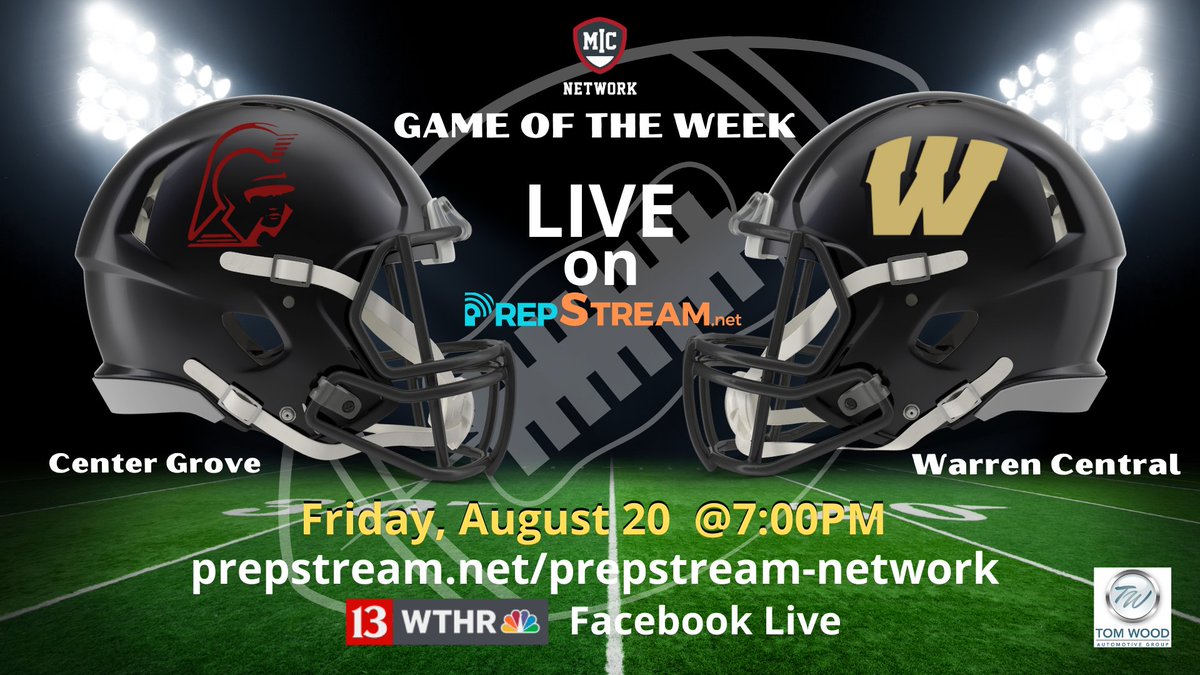 Tune in tomorrow for a great game between Center Grove and Warren Central! Visit prepstream.net/prepstream-net… tomorrow at 7pm!