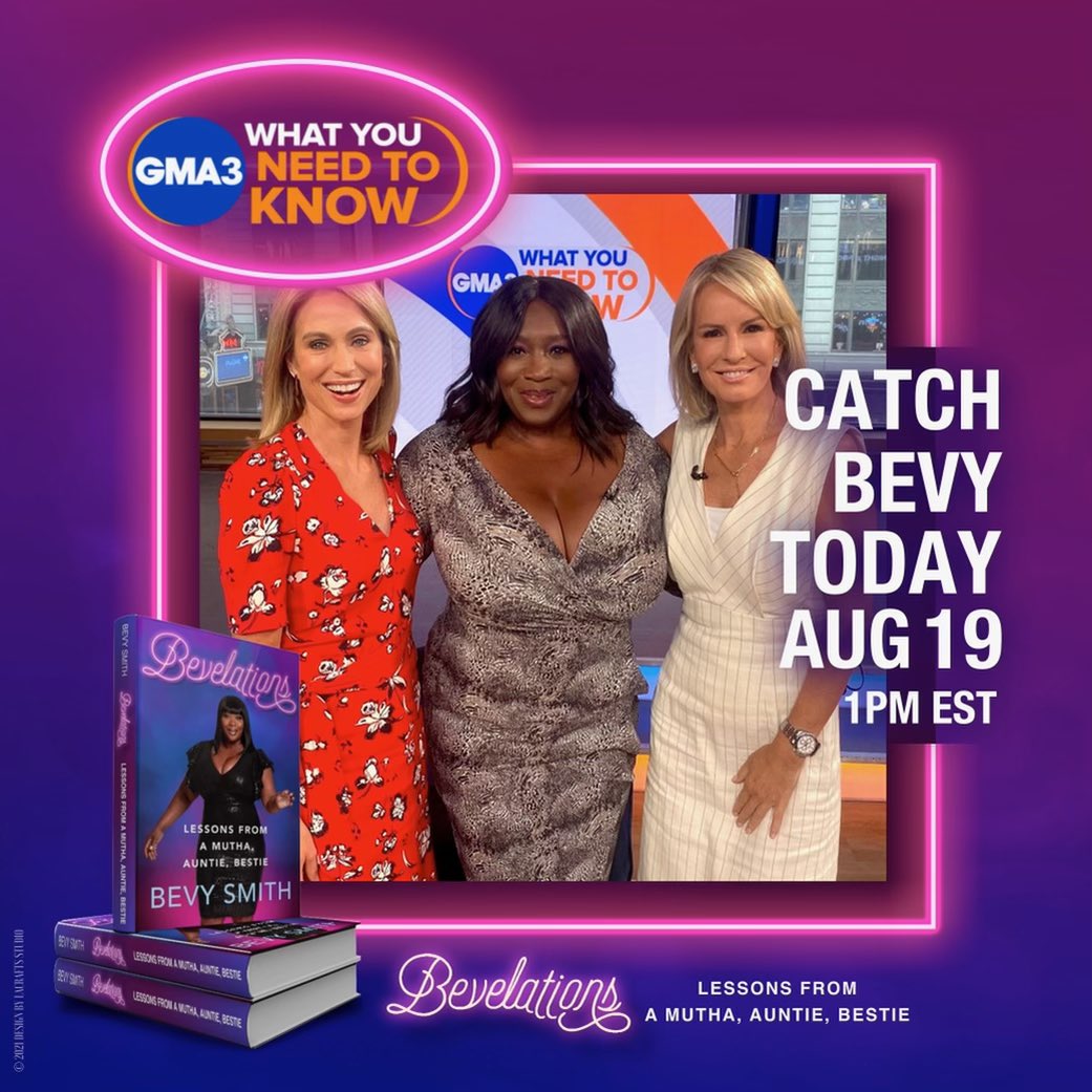 bevysmith's tweet photo. So this is happening NOW, I’m on @ABCGMA3 not discussing fashion or pop culture but instead focusing on my #1 BEVELATIONS mantra #ItGetsGreaterLater & discussing why waking up with a spirit of #Gratitude sets the tone to embrace change! TUNE IN NOW #LifeWithVision #IManifest https://t.co/o32U3DjUlt