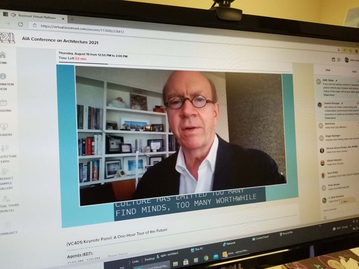 wjmarchitect's tweet photo. #A21con Virtual AIA conference Keynote begins now !!!... learning something new every day #robertivy @funarchitect @AIANJ @AIANational @AIANJEPiC https://t.co/XYkRlPiilL