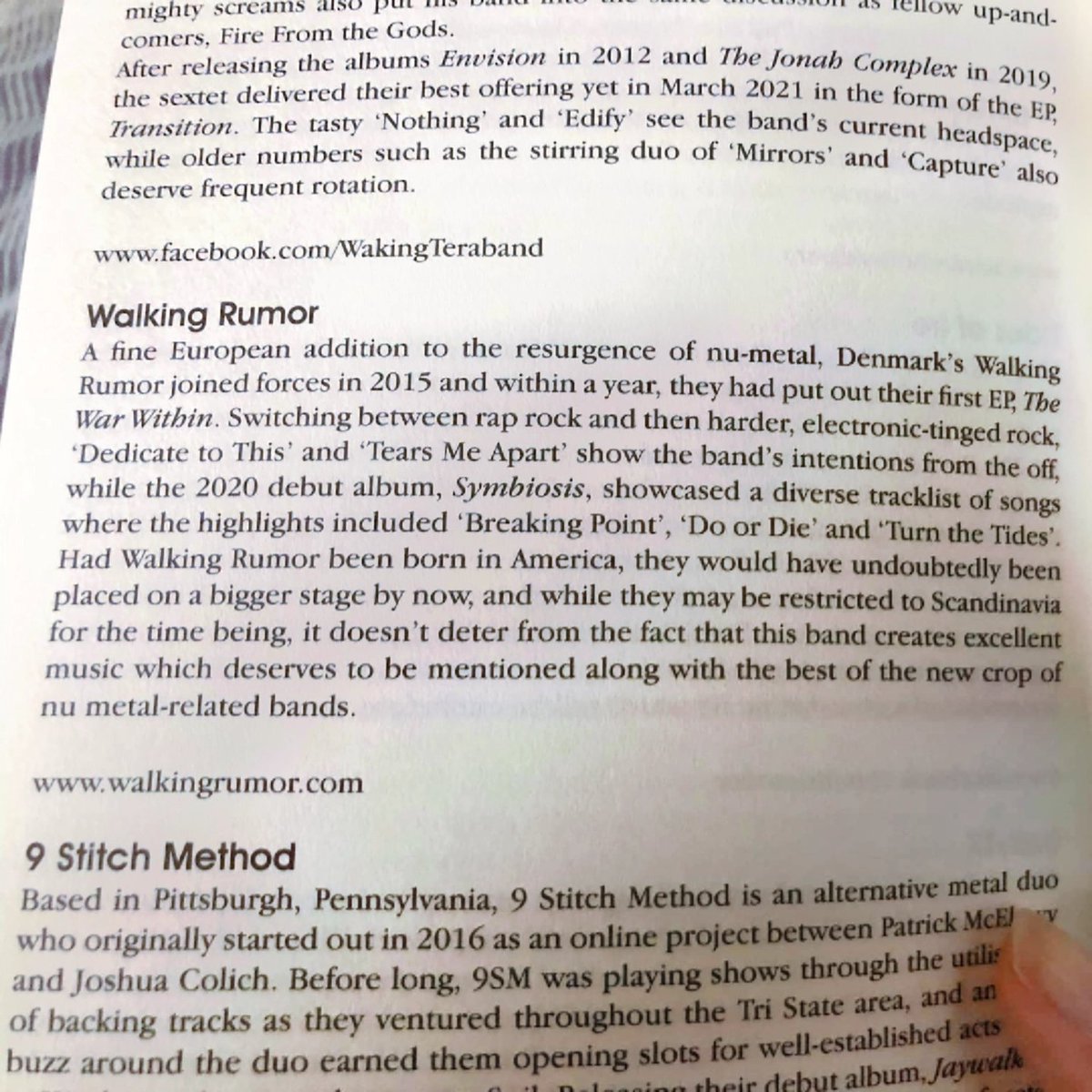 ‼️ IT'S OFFICIAL ‼️⁣
Walking Rumor has gone down in Nu-Metal history, all thanks to the talented <a href="/matt_karpe/">Matt Karpe</a>, who's the author of the book 'Nu-Metal: A Definitive Guide'. ⁣
⁣
Thank you so much! ❤📚⁣
⁣
#numetalmusic  #numetalband #history #rocknrollmusic #rocknroll