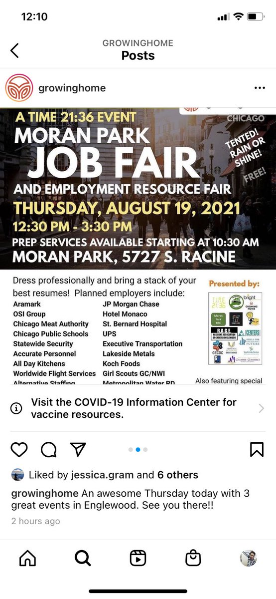 #GoodInEnglewood Alert: Job Fair Happening Today from 12:30pm-3:30pm at Moran Park (5727 S. Racine)