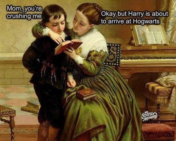 TheHPfacts's tweet photo. me trying to force my kid to like reading the books I like. https://t.co/AvZNku1PFx