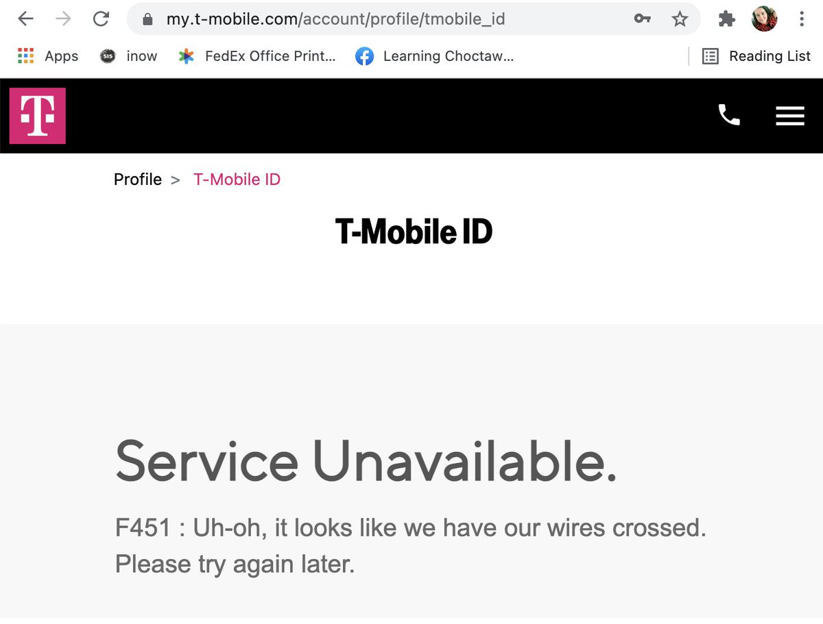 ErinIshimoticha's tweet image. Well, this is fun. I&apos;ve been notified that my personal data was part of the #TMobileHack and @Tmobile is recommending changing my password.... which doesn&apos;t work. 😖