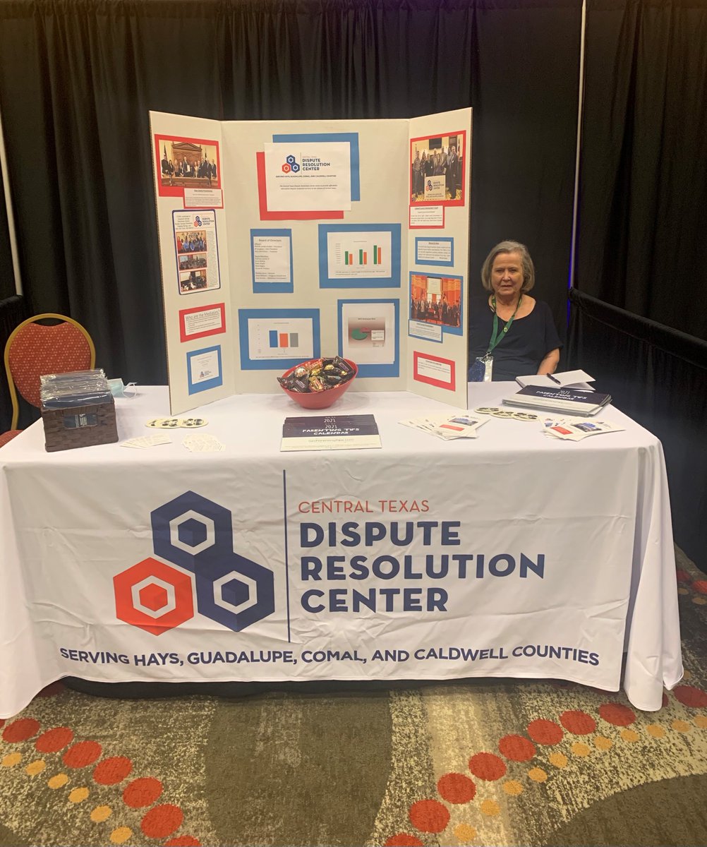 CenTexDRC's tweet photo. Thank you to @smchamber for providing us a booth to inform the great City of San Marcos of the wonders that mediation can have! https://t.co/nMocW6JitK