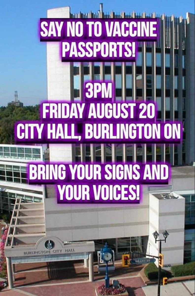 Friday, August 20 at 3pm in <a href="/Burlington/">Burlington</a> 
Bring Your Signs and Your Voices. 
@Meera12021 <a href="/Lora_Picchi/">Lora Picchi</a>