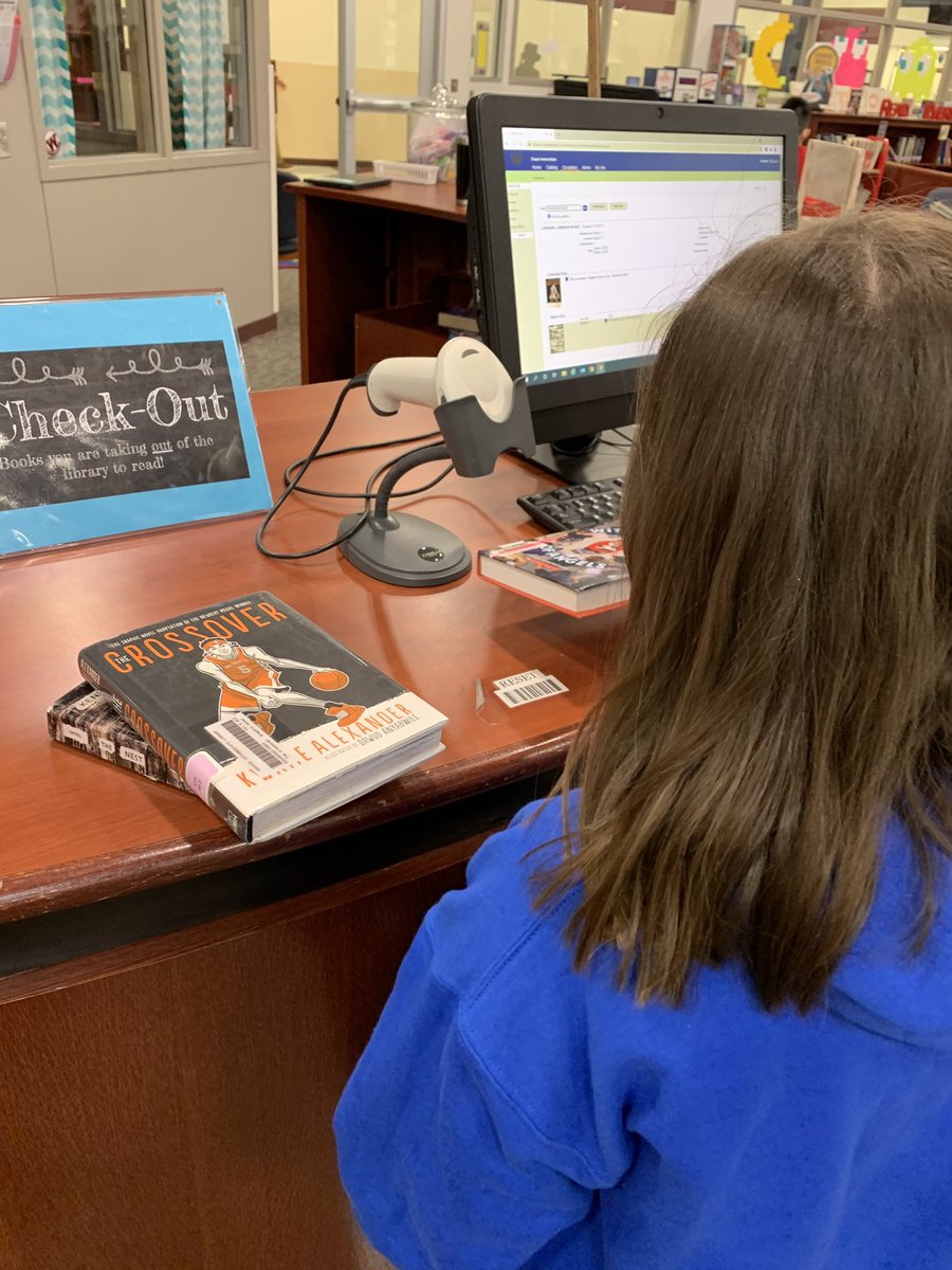 Is there really anything better than the first library checkout of the school year? <a href="/DraperPatriots/">Draper Intermediate</a> <a href="/WylieISD/">Wylie ISD</a> <a href="/WISDLibraries/">Wylie ISD Library Media Services</a> #wylieisdlibs