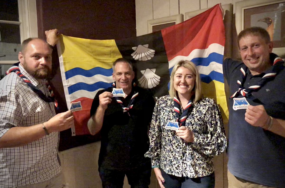 The Bedfordshire leader team have caught up &amp; already started planning the next few years 😁 

The newly formed team were gifted UK neckers, 2023 Korea badges and the Bedfordshire flag to fly high at the Jamboree!! 😁😍✈️⚜️

#UK25WSJ #WSJ2023 #Jamboree #DrawYourDream #DreamWild