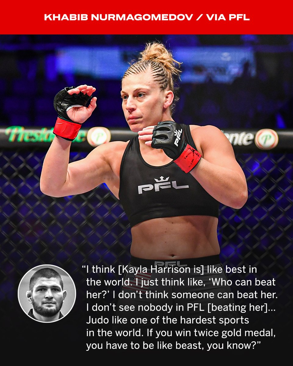 espnmma's tweet image. The Eagle has high praise for Kayla Harrison 😤 #PFLPlayoffs