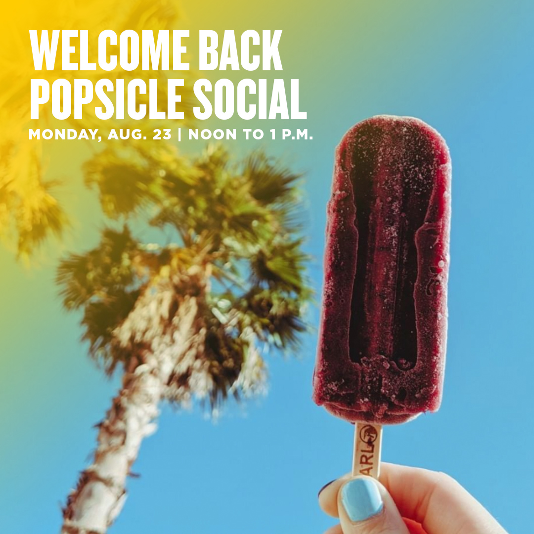 UCF's tweet photo. President @UCFCartwright wants to welcome you back to campus with complimentary popsicles from The Pop Parlour!

Meet the president and leadership at the Reflecting Pond this Monday from noon to 1 p.m. 

Did we mention that @UCF_Knightro and @UCF_Knugget will there? 👀 https://t.co/G6xAvyj0tz