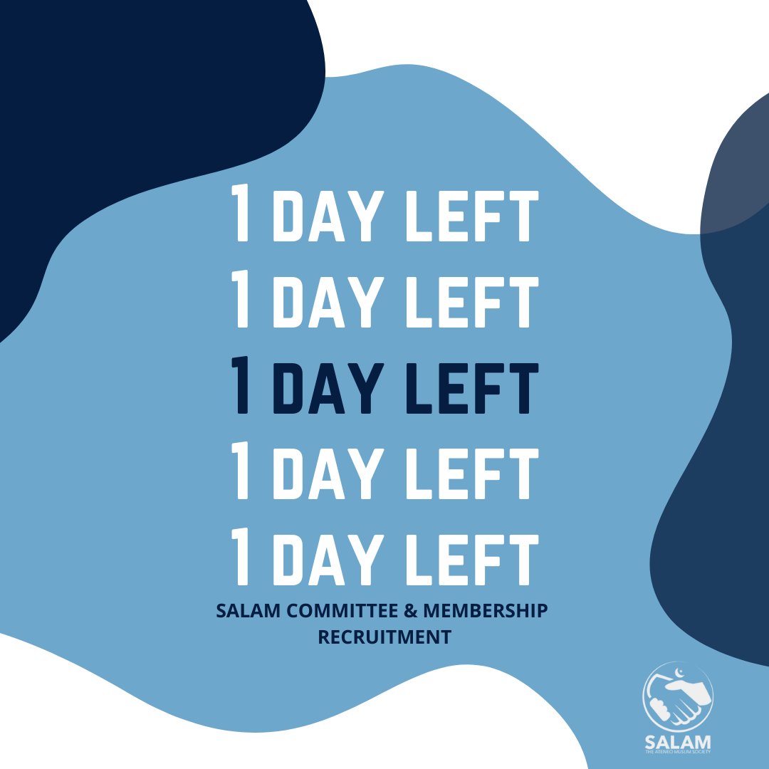 addusalamtams's tweet photo. Muslim Ateneans!
Only ONE day left before we officially end our committee and membership recruitment. We can't wait to spend an entire academic year with you, Brethren! Together, let us all chase goodness. Fi sabilillah.
Register here: https://t.co/fg6jh4mgSh
#SALAMAssociate https://t.co/MKG0z4GASx