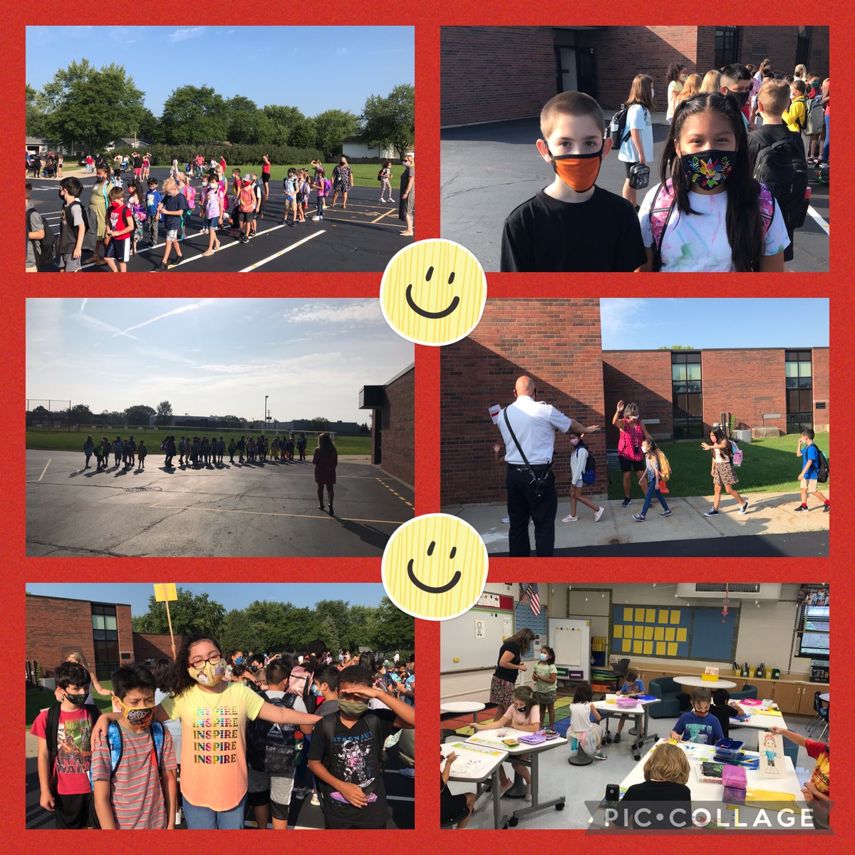 CanterburyD47's tweet photo. Thank you to the students, families, and staff for a great #D47firstday!  A big shout out to @CrystalLakeFire and our very own Canterbury Knight for being with us to welcome everyone! #D47pride #UnitedWeCANterbury https://t.co/kpcLL24iRs