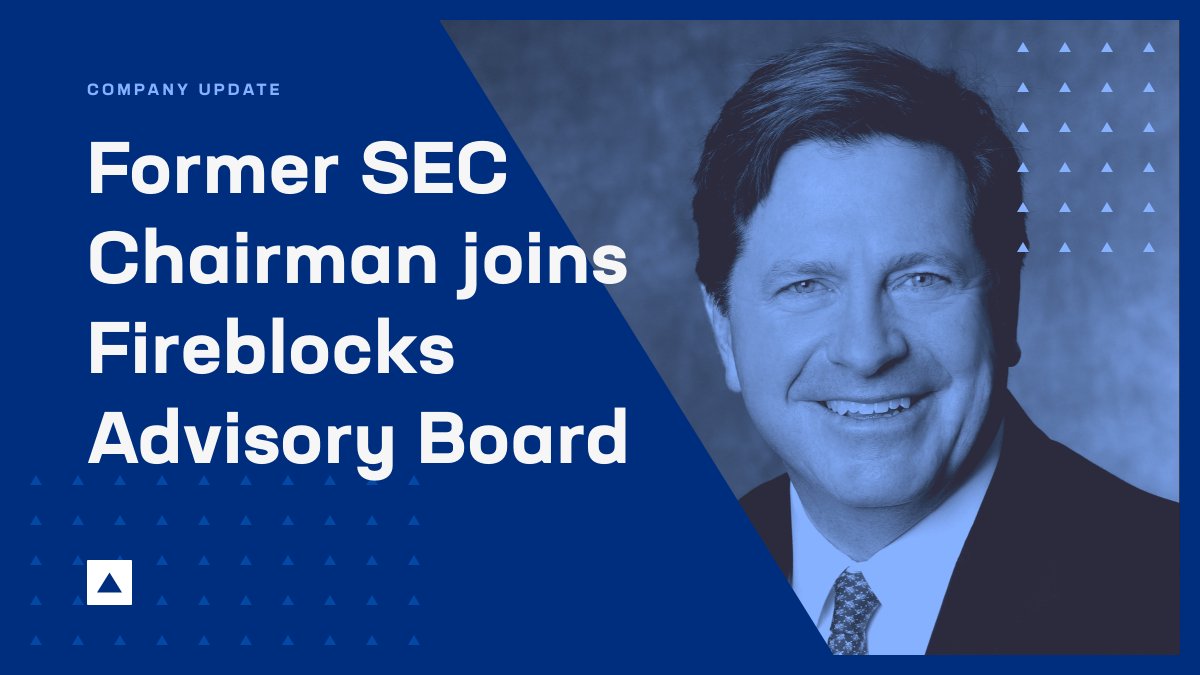 FireblocksHQ's tweet photo. Today, we’re excited to welcome Jay Clayton, former chairman of the @SECGov, to the Fireblocks Board of Advisors! https://t.co/HdqwMpjI6k [1/2] https://t.co/tpis1JBroe