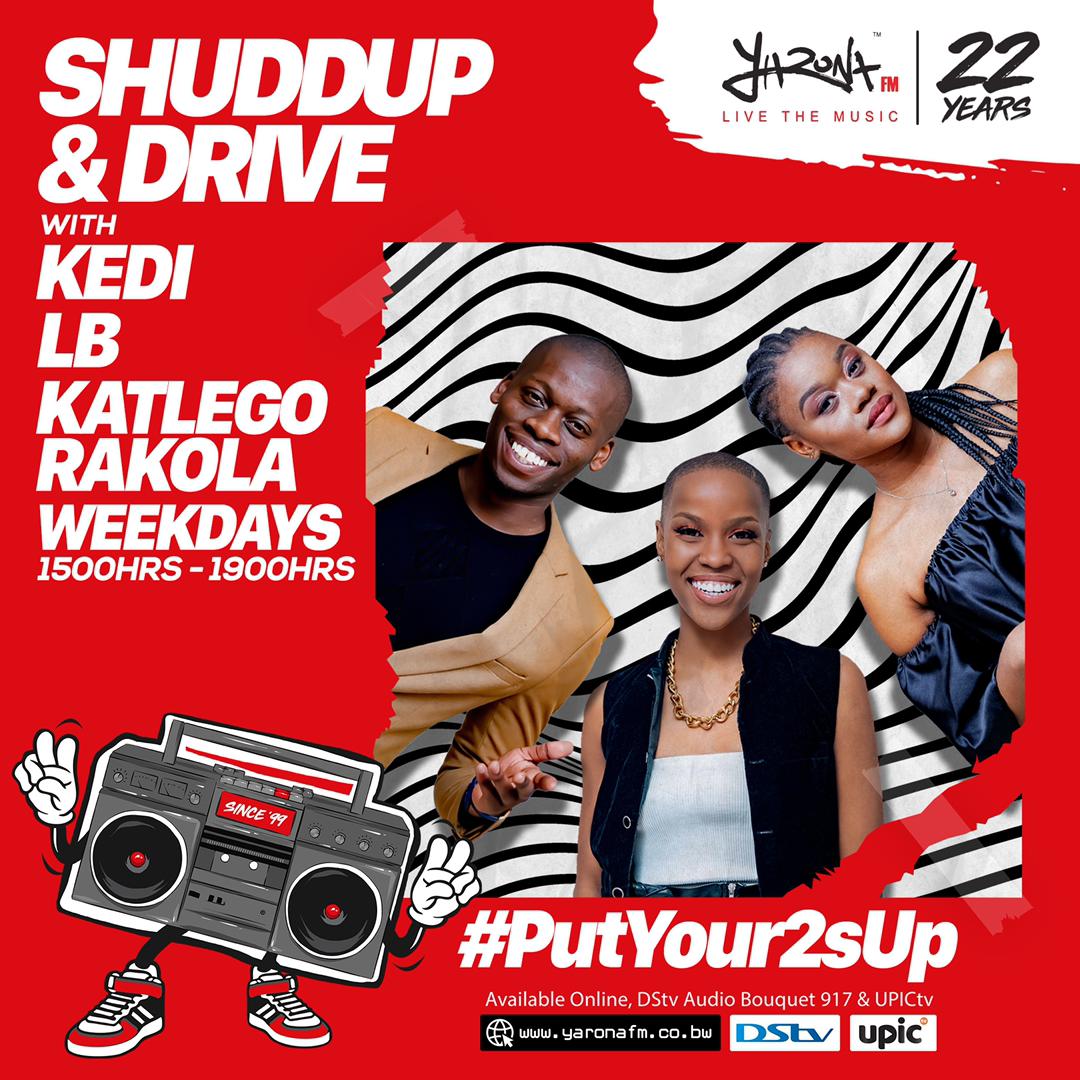 yaronafm's tweet photo. #PutYour2sUp
TUNE IN to the HOTTEST frequency in BW with the co-host of the 7th #YAMAs @LezozoOnAir on Shuddup and Drive!! 📻🎶 She's got Miss Global Botswana on #RushHourChats! 🎵🔥 🎶
#YaronaFM #ShuddupandDrive
📢Re checke!
📲Whatsapp: +267 74751545
📲SMS : 16106 https://t.co/GDRaaegEQG