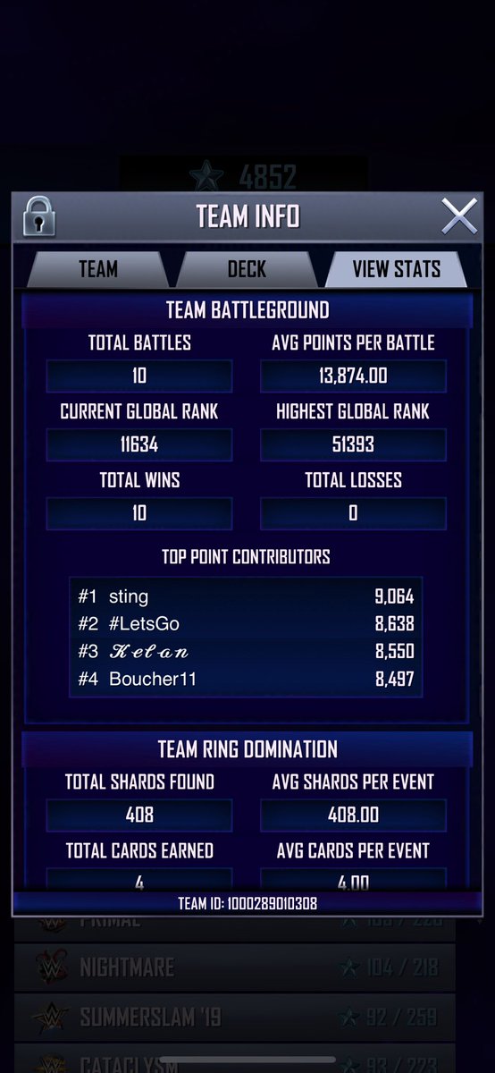 KelanSc's tweet photo. My team (Verge Mayhem) is looking for 1 grinder msg me in game or reply to this tweet if u are interested in my team. #WWESuperCard #WWE #SummerSlam https://t.co/hwieaEIpLB